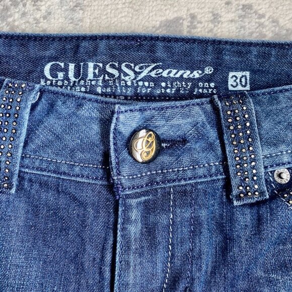 Guess Jean Shorts w Bling - Picture 3 of 7